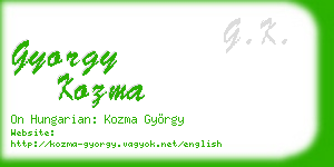 gyorgy kozma business card